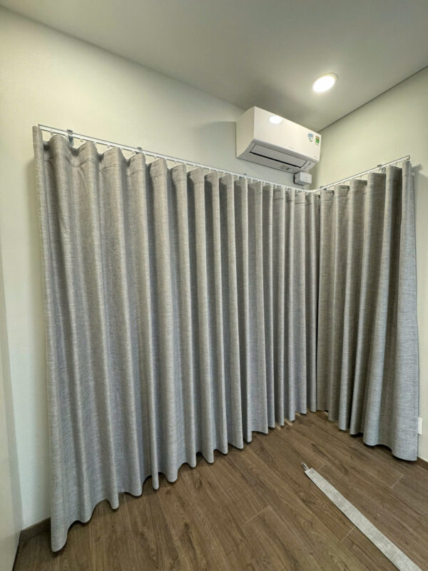 Rèm Vải 2 Lớp Cao Su Linen Chống Nắng 100%