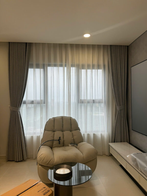 Rèm Vải 2 Lớp Cao Su Linen Chống Nắng 100%